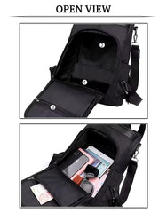 SYGA Women Backpacks Simple And Versatile Oxford Cloth Women's Bag (Black)