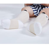 SYGA 3 Pairs Baby Cotton Long Tube Over-the-Knee Socks - Spring and Autumn, Suitable for 0-3 Years Old(Sleepy Bear)