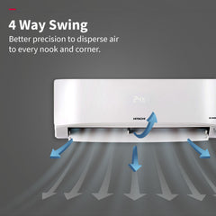 Hitachi 1 Ton Class 5 Star Xpandable+ Inverter Split AC (100% Copper, 4-Way Swing, ice Clean, Dust Filter, 5400STXL RAS.G512PCBIBT, White)