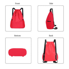SYGA Drawstring Backpack for Gym, Yoga, Running, Swimming, Beach, Camping, Travel Bag Sports Fitness Club Student Training Bag(Red)