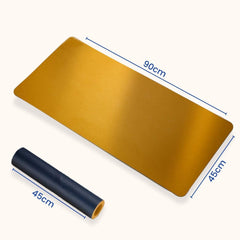 SYGA Desk Pad Protector Waterproof PU Desk Mat Blotters on Desktop Laptop Computer Gaming Keyboard Mouse Pad Non-Slip Desk Writing Mat Cover for Office & Home 90CM * 45CM Blue & Yellow