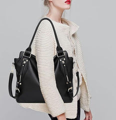 SYGA Women's Tote Bag, Large Capacity, Crossbody or Shoulder Style(Black)