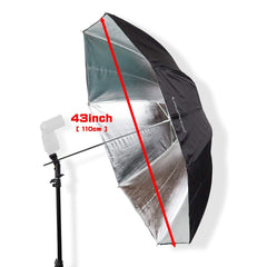 SYGA 33 inches Black Shoot Through Convertible Umbrella
