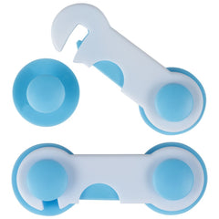 SYGA 12 Pcs Baby Safety Locks | Child Proof Cabinets, Drawers, Appliances, Toilet Seat, Fridge and Oven | Tools Not Required | Uses Dual Adhesive Tape with Adjustable and Latch System (Blue)