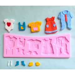 SYGA Baby Clothes Shape Silicone Chocolate Fondant Biscuit Molud Cake Decorating Baking Mould