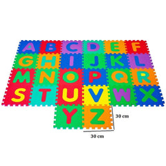 SYGA 26 Pcs EVA Foam Baby Play Mat of Alphabet Puzzle - Great for Kids to Learn and Play - Interlocking Puzzle Pieces (Assorted Color)