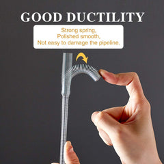 SYGA Drain Sink Snake Clog Cleaning Accessories, Spring Pipe Cleaner Hooks, Multifunctional Stick Cleaning Claw, Sewer Dredging Hair Purifier Extraction Tool for Kitchen, Bathtub, Shower and Sink-90cm