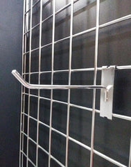 Q1 Beads 12 Pcs 4 inch Stainless Steel Gridwall Panel/Mesh/Jali/Grid Display Hook Hanger for Showroom, Mobile Shops,Supermarket Hanging in Garment & Grocery Shops etc.(Chrome) (4 inches)