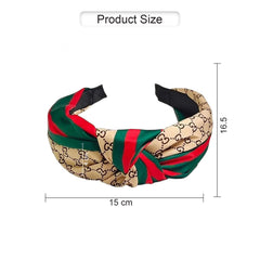MOMISY Knotted Hairband Headband Cross Hair Band Accessories for Women and Girls (KhakiGreen)