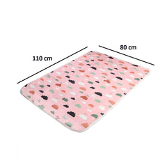 Syga Waterproof Dry Sheet, Washable Reusable Bed Protector (Pink Cloud, 80x110 cm)