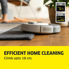 KARCHER RCV 3, 2-in-1 Robotic Vacuum Cleaner with Mopping, 2500 Pa Suction Power, 3200 mAh Battery, 120 Min Runtime, Advanced LiDAR Technology, Fall Sensors, Smart App Control, German Tech, White