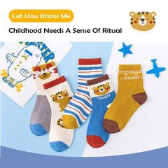 SYGA 5 Pairs Socks Baby Autumn And Winter Cotton Socks, Baby Calf length Socks 9M - 24M