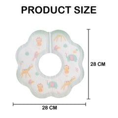 MOMISY Pure Cotton Non Woven Baby Feeding Bibs, Wave Pattern Print, Disposable, Pack of 20, Animal and Fish Design, Comfortable Fabric, Easy to Store