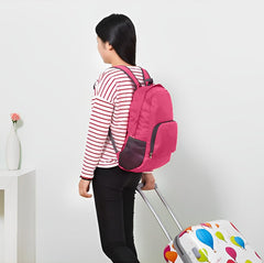 SYGA Outdoor Travel Foldable Backpack Waterproof Backpack With Mini Bag Stay-Clean Backpack for Camping, Hiking, Travelling, Outdoor Activities(Rose Pink)