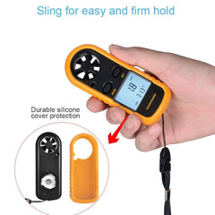 SYGA Anemometer, Digital LCD Wind Speed Meter Gauge Air Flow Velocity Measurement Thermometer for Windsurfing Kite Flying Sailing Surfing Fishing