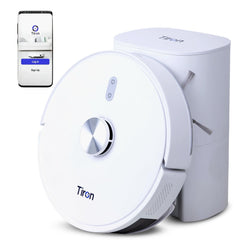 TIRON TRV 20 Max Robotic Vacuum Cleaner, Self-Empty Station, 2-in-1 Vacuum & Mop, Lidar Navigation, 5000 Pa Suction, Highest Battery & Longest Runtime, Obstacle Climbing, Advanced Mapping