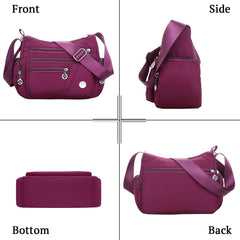 SYGA Women's Small Crossbody Bag, Waterproof Nylon,Sling Bag(Purple)