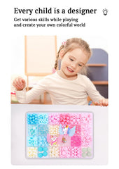 SYGA Beads for Kids Crafts Children's Jewelry Making Kit DIY Bracelets Necklace Hairband and Rings Craft Kits Birthday for 4, 5, 6, 7-Year-Old Little Girls-Multicolor (DIYBeadsSet-23)