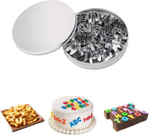 SYGA Alphabet Cookie Cutters A-Z Set of 26 Plain Edge Stainless Steel Non-Stick DIY Biscuit Mold