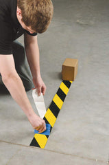 Syga Black/Yellow Zebra Floor Marking Tape, Warning Tape, Lane Marking Tape, Heavy Duty Tape- 2 inches X 25 Meters
