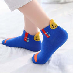 MOMISY 5 Pairs Baby Kids Girl Boys Tube Socks Toddlers Comfortable Ankel Length gifts (IN, Age, 9 Years, 12 Years, HappySmile)