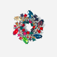 SYGA Brooch Pin Fashion Crystal Rhinestone Jewellery Pin Vintage Accessories Decoration Clothing Bouquet Brooches for Bridal Women Girl (MULTICOLOR-CIRCLE)