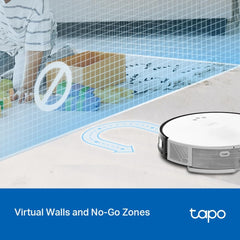 Tapo TP-Link RV20 Mop Plus MagSlim LiDAR + Gyroscope Navigation Robot Vacuum & Mop+ Smart Auto-Empty Dock, 4-Level 2700Pa Suction, Google Assistant & Alexa Compatible | Spotless Cleaning 4-in-1