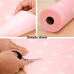 Syga Non - Slip Environmental Protection Printing Drawer Wardrobe Moisture and Dust Mildew Pad Antibacteria Waterproof Mats, 30x500cm (Light Pink)
