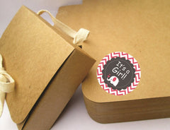 SYGA Set of 50 It's A Girl! Label Party Favor Bags for Baby Shower Party