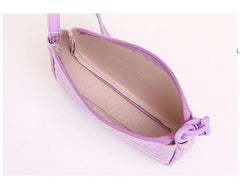 SYGA Women's Purple Handbags Crocodile Pattern Bag Ladies Shoulder Bag