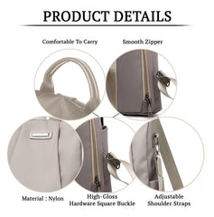 SYGA Women Backpacks Simple And Versatile Oxford Cloth Women's Bag (Khaki)