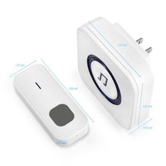 SYGA Wireless Home Doorbell Dingdong Door Bell Pager Smart Waterproof Touch Button Chime Kit with LED Light for Offices,Hospital,Operating at 500-feet (2 Transmitter & 1 Receiver)
