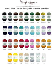 Craft Affair | Crochet Bloom Cotton Yarn 8ply (Each Color 2mm, 77Meter, 50Gram) 100% Pure Cotton | for Knitting Yarn | Craft & DIY Project: Grey, Pink, Off White
