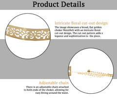 SYGA Women's Waist Chain, Iron Girdle, Women's Skirts,Dresses Versatile Metal Wide Accessories(wp191-5 gold)