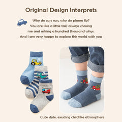 SYGA 5 Pairs Socks Baby Autumn And Winter Cotton Socks, Baby Mid-Calf Socks 9M - 24M