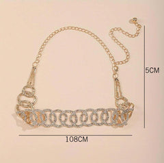 SYGA Women's Metal Waist Chain Round Design Waist Size 24 Inch to 35 Inch