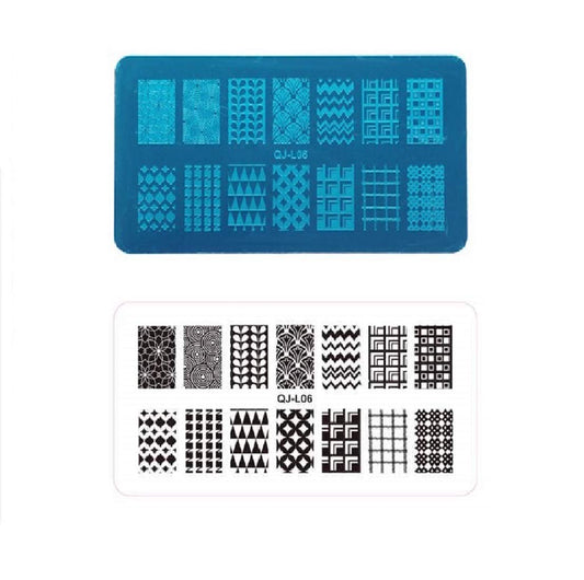 SYGA Style Nail Art Image Stamping Sticker Plates (Silver)