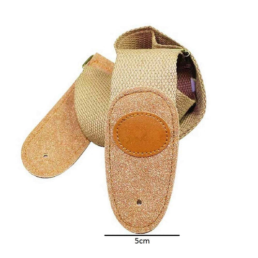 SYGA Cool Design Cotton Leather Guitar Strap(Beige)