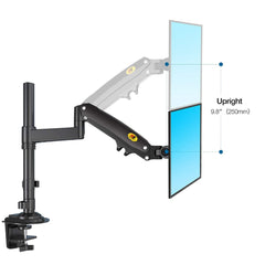 22''- 35'' Dual Monitor Desk Mount Stand Full Motion Swivel Monitor Arm Gas Spring Upto 12kg H180