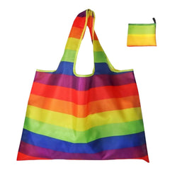 MOMISY Designer Pattern Reusable and Foldable Shopping Bag/Tote Hand bag/Travel Bag/Grocery Bag | Heavy Duty, Eco Friendly | Compact, Lightweight and Convenient (Stripe Multicolor)