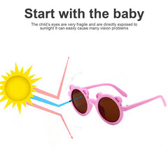 SYGA Kids Goggles, UV Protection Eyewears with Round Shape Monkey Style, Suitable for Age 3 to 8 Years - Beige
