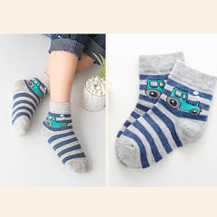 SYGA 5 Pairs Socks Baby Autumn And Winter Cotton Socks, Baby Mid-Calf Socks 9M - 24M