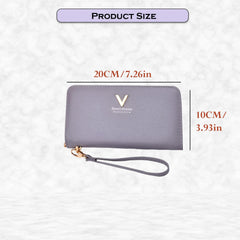 MOMISY Women's Girls PU Leather Party Wedding Clutch | Zipper | Ladies Purse Wallet Girls (Grey)