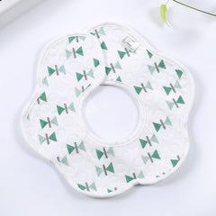 MOMISY Muslin Pure Cotton Printed Baby Feeding Bibs, Set of 4, Assorted Colours