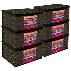 Kuber Industries Clothes Organizer For Wardrobe (Pack of 3 Each) 2-in-1 Combo Storage Organizer For Saree and Blouse - Dress Organizer For Wardrobe - Saree Covers With Zip (Maroon)