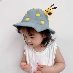 SYGA Baby Bucket Sun Hat for Sun Protection Cap Fishermans Hats Spring Cute Baby Cartoon Giraffe Cap for 6 Months - 3 Years Children (Yellow)