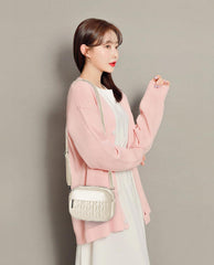 SYGA Women Small Bag Cross-Border Foreign Diamond Shoulder Bag(White)