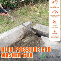 Fieldstar High Pressure Car Washer Gun with Adjustable Nozzle | Heavy Duty Spray Gun with Lock Trigger & Extension Rod | Compatible with Most Pressure Washers