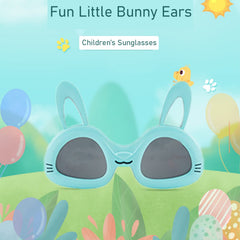 SYGA Children's Cute Rabbit Goggles Girl Baby Uv Protection Glasses Baby Children's Polarized Sunglasses - Black