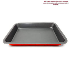 SYGA 2 Piece Square Non Stick Carbon Steel Cake Tin (2_Black)_Size: 22.5 * 22.5 cm